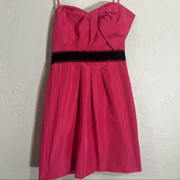 𝅺bcbg Pink Strapless Dress Size 0 - Picture 5 of 13